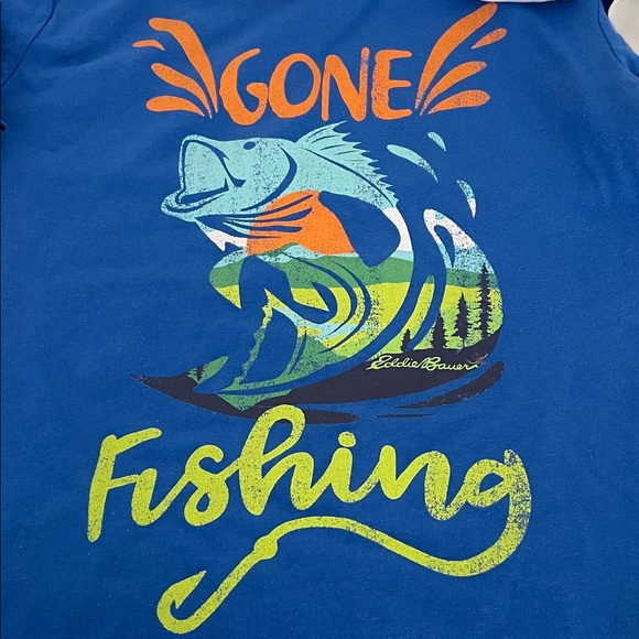 Eddie Bauer Boys T-Shirts M-10/12 Youth Graphic 3pk White Blue Gray /Z6 - Picture 6 of 8